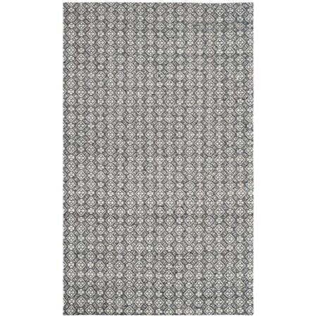 Safavieh Kilim Hand Woven Flat Weave Rectangle Rug- Ivory - Charcoal- 5 x 8 ft. KLM721C-5